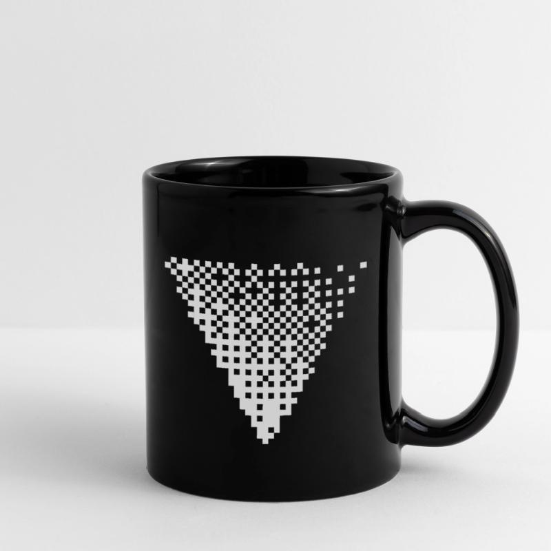 Triangular Halftone Pixel Grid Full Colour Mug