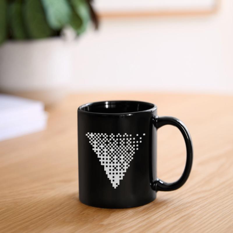 Triangular Halftone Pixel Grid Full Colour Mug