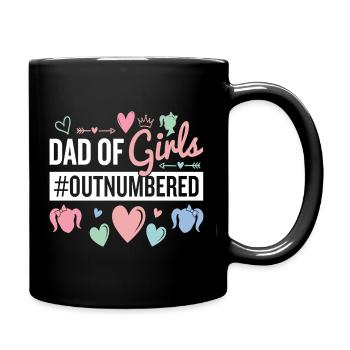 Papa des filles Papa fille qui dit cadeau - Mug uni - noir - Droite