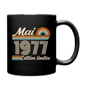 Cadeau Anniversaire 49 ans - Né mai 1977 - Mug uni - noir - Droite
