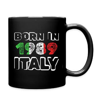 BORN IN 1989 ITALY Vintage Tee - Tasse einfarbig - Schwarz - Rechts