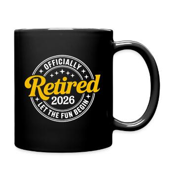Retired 2026 Funny Retired Graphic Men Retirement - Full Colour Mug - black - Right