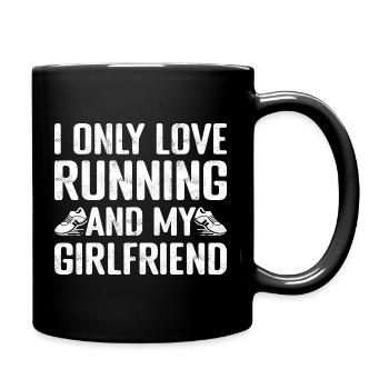 Marathon Runner I Only Love Running - Tasse einfarbig - Schwarz - Rechts
