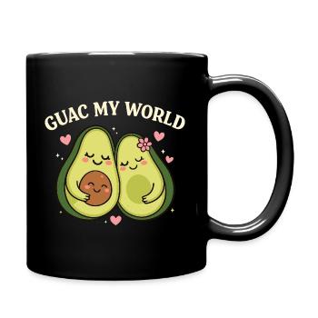 Chemise de couple avocat Guac My World Cadeau Amour - Mug uni - noir - Droite