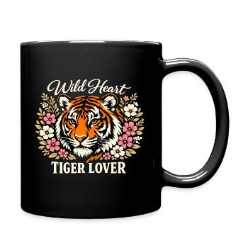 Tigre au Cœur Sauvage - Mug uni - noir - Droite