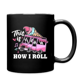 Eisdiele Eiswagen Eis Eiscreme - Full Colour Mug - black - Right