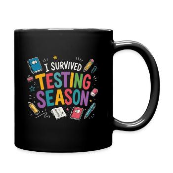 Ich habe die Klausurphase überlebt Schule Humor - Tasse einfarbig - Schwarz - Rechts