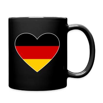 Germany Flag Heart - Full Colour Mug - black - Right