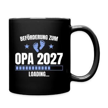 Beförderung zum Opa 2027 – Loading - Tasse einfarbig - Schwarz - Rechts