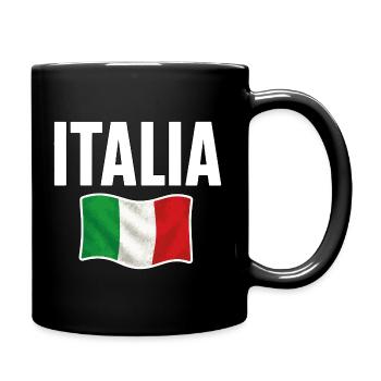 Italia Flagge Souvenir Design - Tasse einfarbig - Schwarz - Rechts