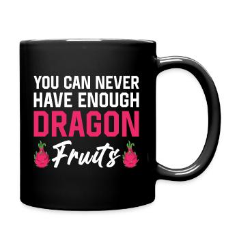 Drachenfrucht Powerprints - Tasse einfarbig - Schwarz - Rechts