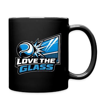 Le paddle tennis adore le design en verre explosif - Mug uni - noir - Droite