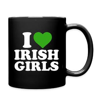 J’adore les filles irlandaises - Mug uni - noir - Droite