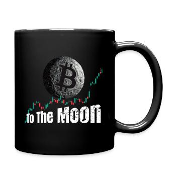Bitcoin jusqu’à la Lune - Mug uni - noir - Droite