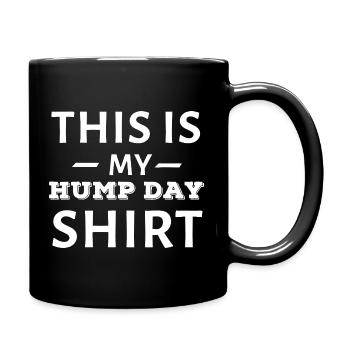 Texte en gras de la chemise de ce jour - Mug uni - noir - Droite