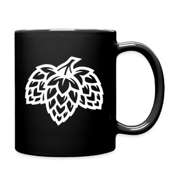 Hopfen Gerste Malz Brauerei - Tasse einfarbig - Schwarz - Rechts