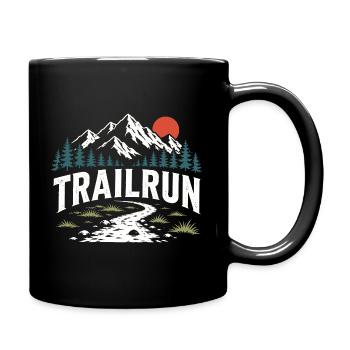 Trail Run - Tasse einfarbig - Schwarz - Rechts