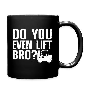 Hebst du überhaupt den Bro Tractor Tee hoch? - Tasse einfarbig - Schwarz - Rechts