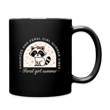 Raton laveur d’été femelle sauvage - Mug uni - noir - Droite