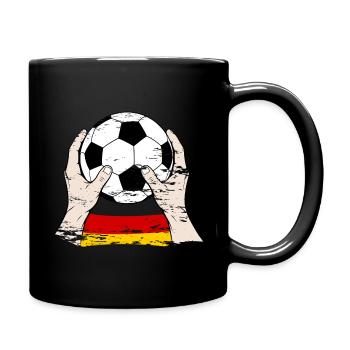 Deutscher Fußball Deutschland used - Tasse einfarbig - Schwarz - Rechts