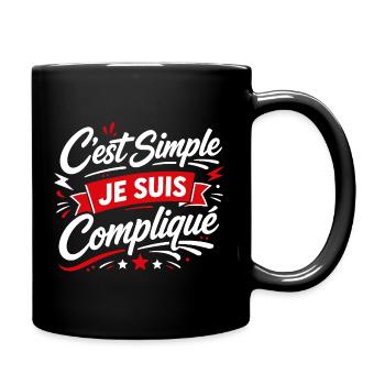 C est Simple Je Suis Compliqué - Mug uni - noir - Droite