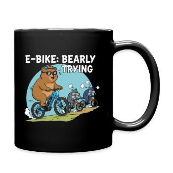 E-Bike à peine tenté Funny Grizzly - Mug uni - noir - Droite