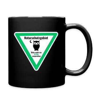Nachteule Bitte nicht vor 10 Uhr ansprechen - Tasse einfarbig - Schwarz - Rechts