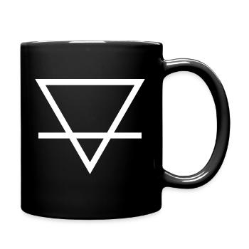 Geometric Triangle with line design - Full Colour Mug - black - Right