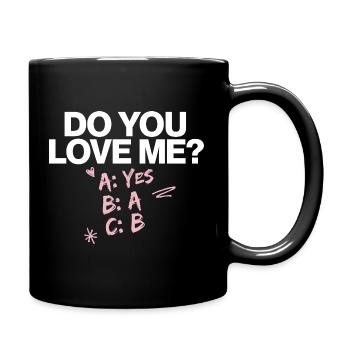 Est-ce que tu m’aimes Relation Amour Couple Amour Mariage Couple - Mug uni - noir - Droite