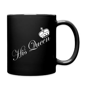His_Queen_Couple_Krone_Design - Tasse einfarbig - Schwarz - Rechts