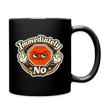 Instant No Stop Sign Cartoon - Full Colour Mug - black - Right