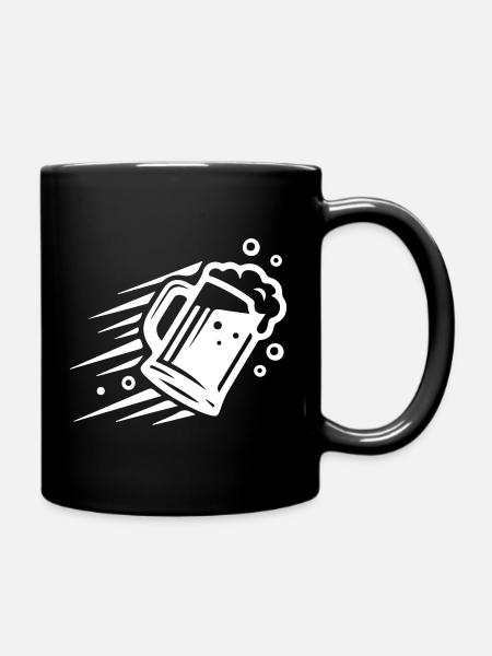Weizenbier Bierglas Symbol - Tasse einfarbig - Schwarz