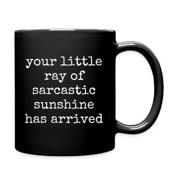 Sarcasme drôle dire Machine à écrire rétro - Mug uni - noir - Droite