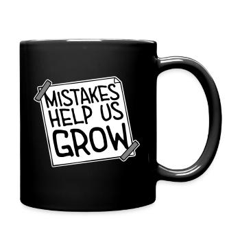 Les erreurs nous aident à développer une croissance motivante drôle - Mug uni - noir - Droite