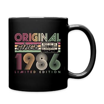 Vintage 1986 Vintage Retro Birthday Gift - Full Colour Mug - black - Right
