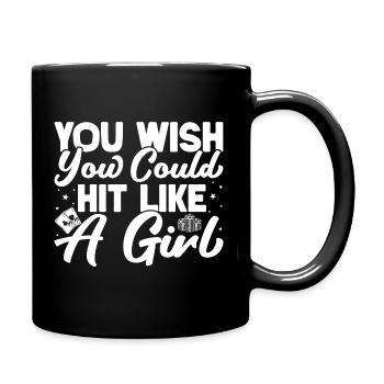 Joueur de casino que vous aimeriez pouvoir frapper comme une fille - Mug uni - noir - Droite