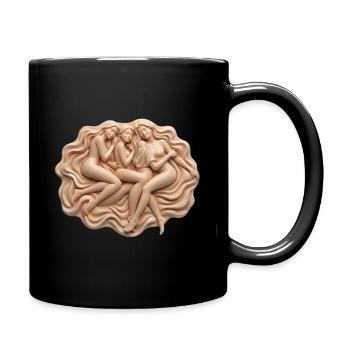 Étreinte sculptée : Quatre sœurs - Mug uni - noir - Droite