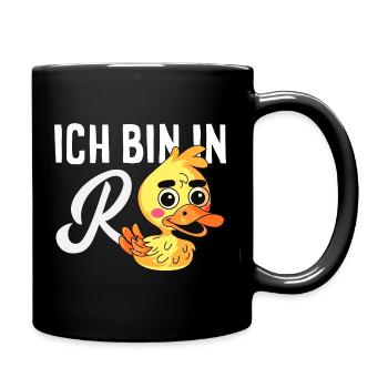 In Rente Ente Ruhestand - Tasse einfarbig - Schwarz - Rechts