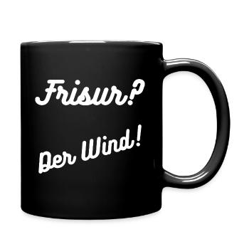 Heimatliebe Nord/Frisur? - Tasse einfarbig - Schwarz - Rechts