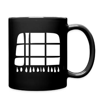 Wool blanket handmade gift - Full Colour Mug - black - Right