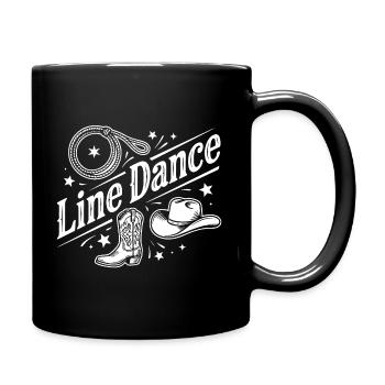Line Dance Western Motif - Full Colour Mug - black - Right