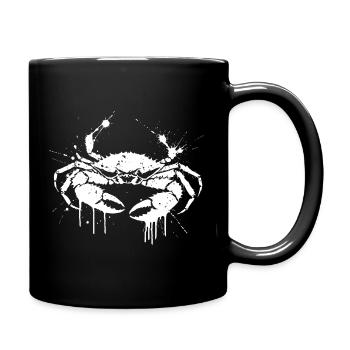 Crab Splash Grunge White - Tasse einfarbig - Schwarz - Rechts