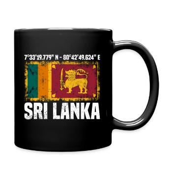 Sri Lanka Coordinates - Full Colour Mug - black - Right