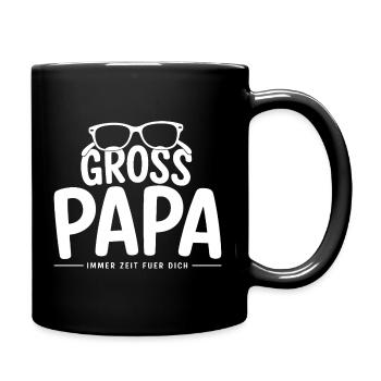 Grossapa – Immer Zeit Für Dich Opa Familien Spruch - Tasse einfarbig - Schwarz - Rechts