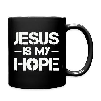Jesus is my hope - Full Colour Mug - black - Right