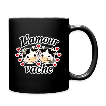 L'amour vache - Mug uni - noir - Droite