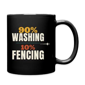 Escrime 90 % Lavage 10 % Escrime Épée drôle Escrimeur - Mug uni - noir - Droite