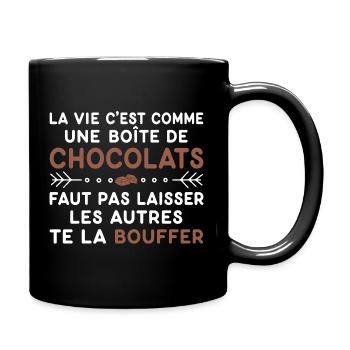Chocolats Cadeau humour personnalisé - Mug uni - noir - Droite