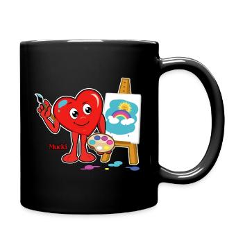 Mucki Kreativ - Tasse einfarbig - Schwarz - Rechts