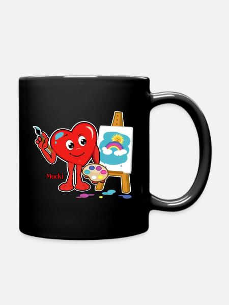 Mucki Kreativ - Tasse einfarbig - Schwarz